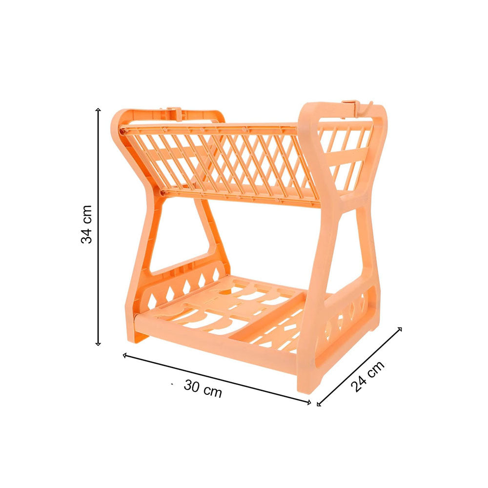 Set de 2 Escurridor de trastes sin bandeja de plástico Multicolor