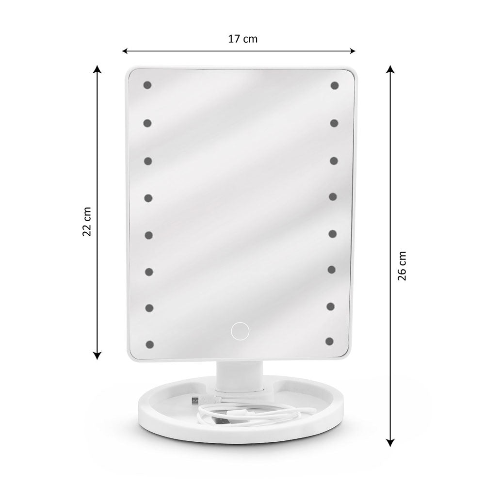 Espejo cuadrado Led tactil