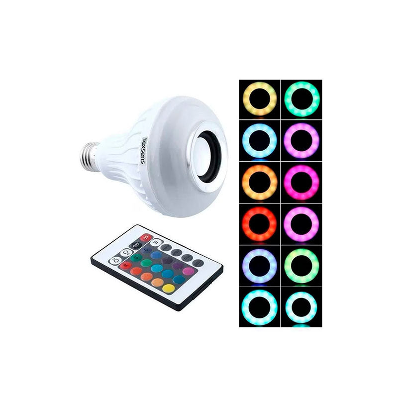 SET DE 3 BOCINA FOCO LED Multicolor