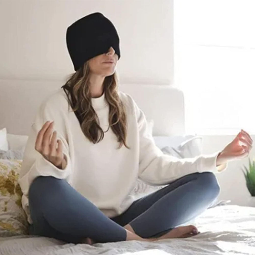 Set de 2 Gorro de compresión frio caliente para aliviar migrañas Multicolor
