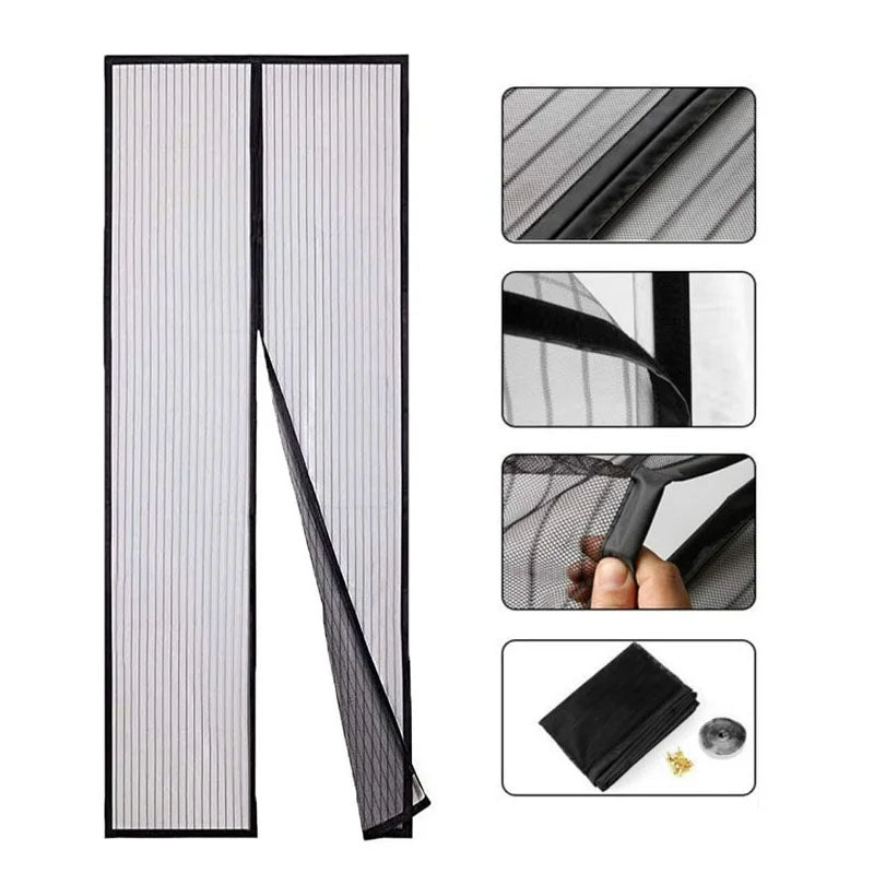 SET DE 3 Mosquitero magnético para puerta de 90cm ancho y 2mts alto Multicolor