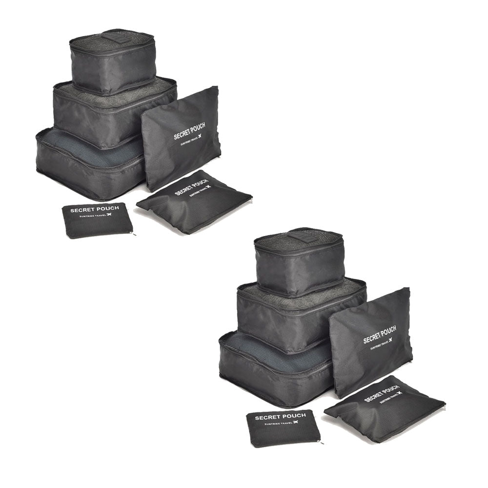 Set de 2 Kit organizador de equipaje 6pzs Multicolor