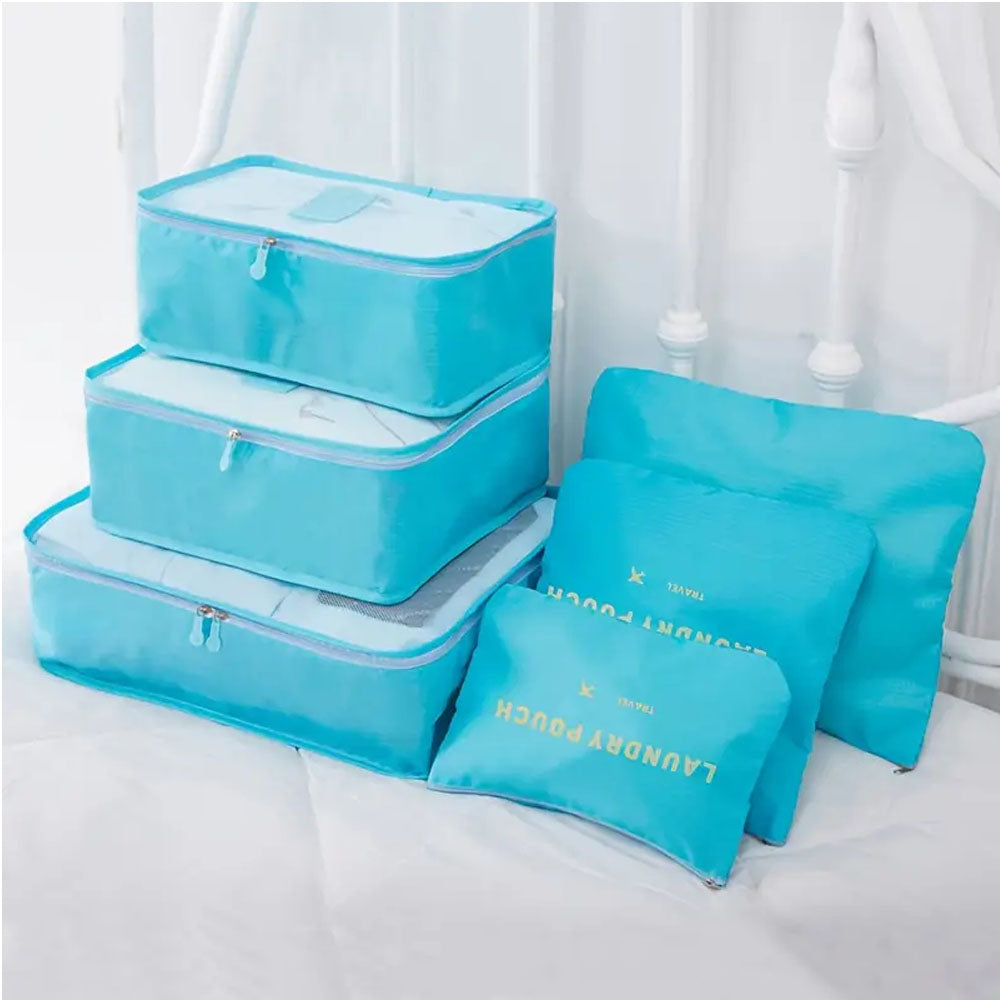 Set de 2 Kit organizador de equipaje 6pzs Multicolor