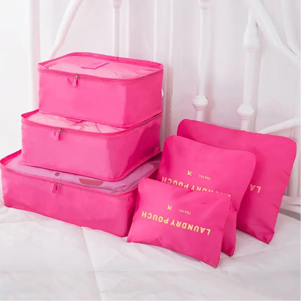 Set de 2 Kit organizador de equipaje 6pzs Multicolor