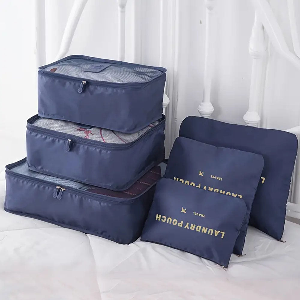 Set de 2 Kit organizador de equipaje 6pzs Multicolor