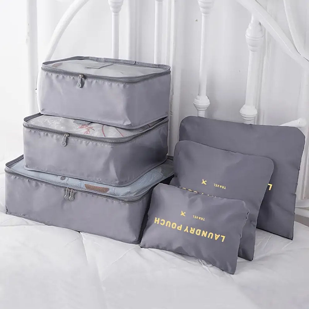 Set de 2 Kit organizador de equipaje 6pzs Multicolor