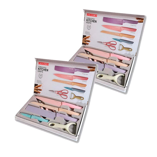 Set de 2 JUEGO DE CUCHILLOS PASTEL Multicolor