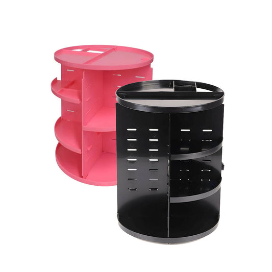 SET DE 2 ORGANIZADOR DE COSMÉTICOS GIRATORIO MULTICOLOR