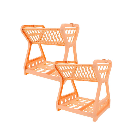 Set de 2 Escurridor de trastes sin bandeja de plástico  Multicolor