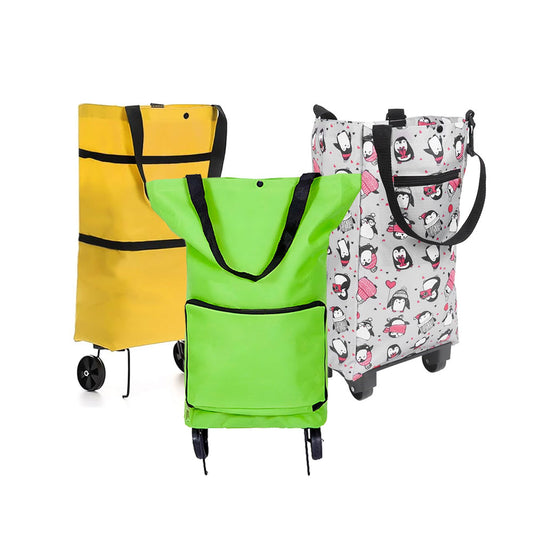SET DE 3 CARRITOS CON RUEDAS PLEGABLE Multicolor