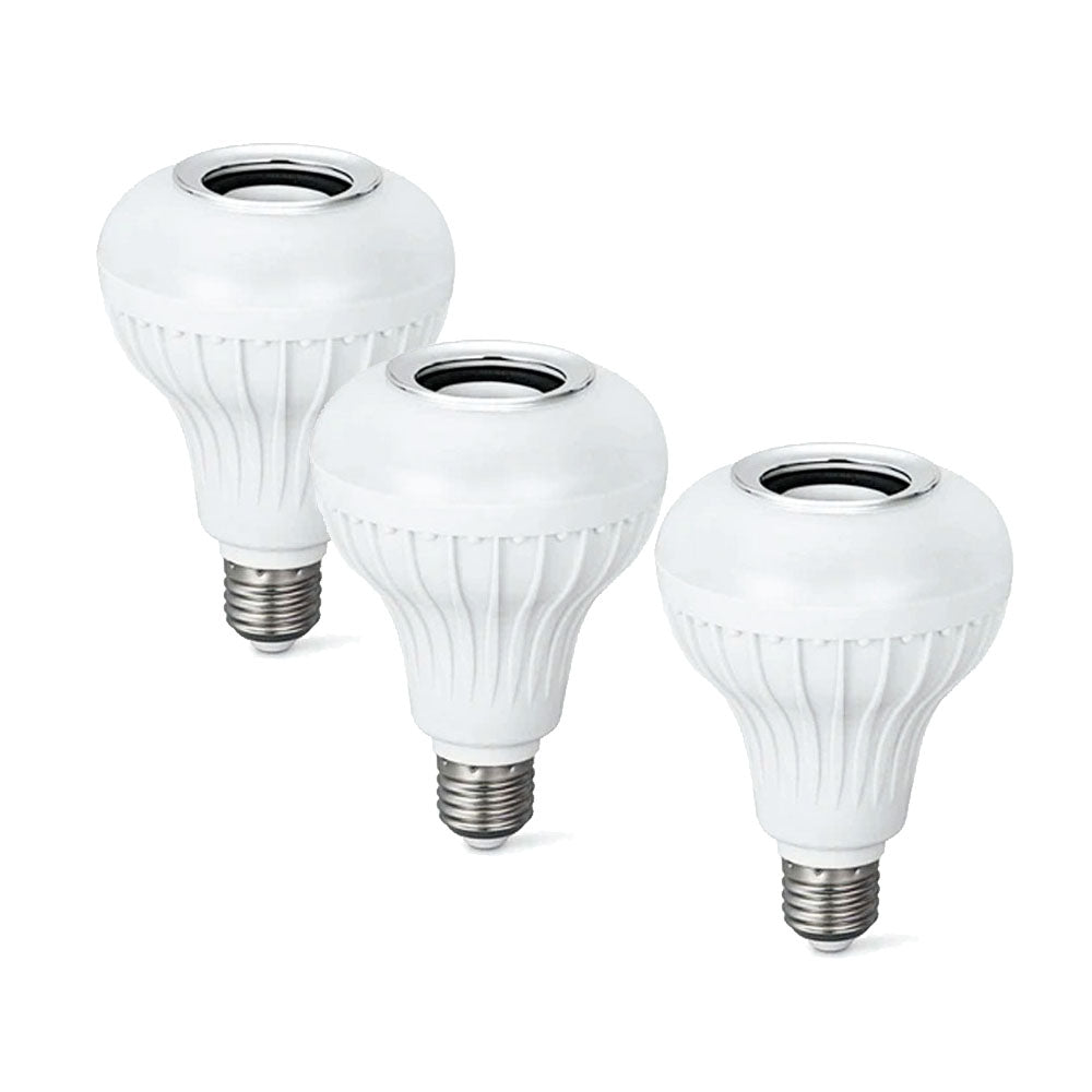SET DE 3 BOCINA FOCO LED Multicolor