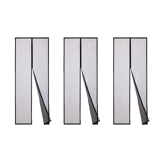 SET DE 3 Mosquitero magnético para puerta de 90cm ancho y 2mts alto Multicolor