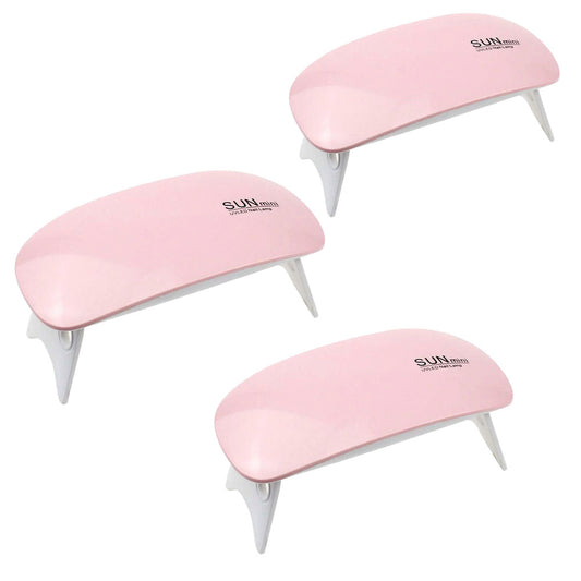 SET DE 3 MINI LÁMPARA DE UÑAS LED/UV Multicolor