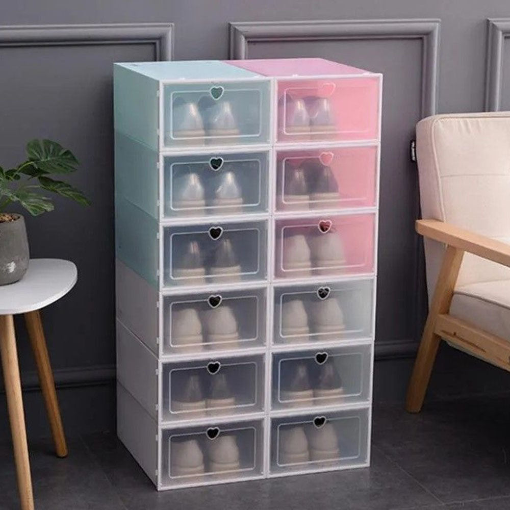Set de 2 cajas de zapatos plegables Multicolor