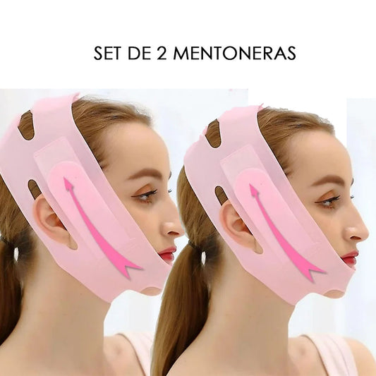 Set de 2 Mentoneras de silicona de compresión Multicolor