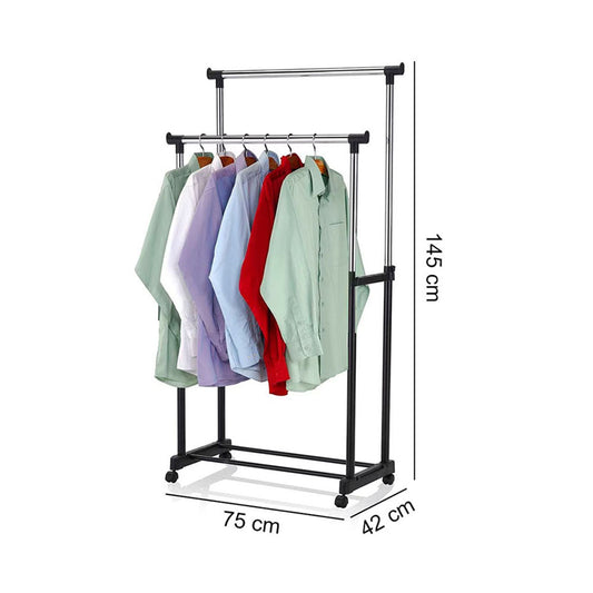 Organizador de Ropa Doble con Ruedas