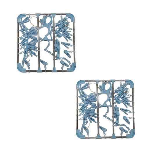 Set de 2 Tendederos rectangular Multicolor