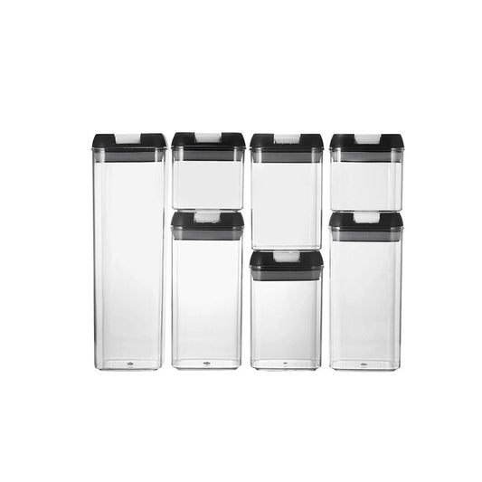 Set De 7 Contenedores Para Cocina Con Tapa Hermética