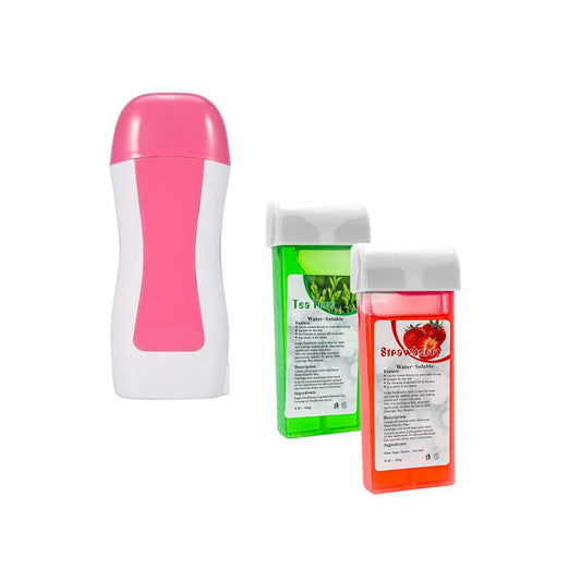 kit depilador fundidor de cera + 2 cartuchos de cera