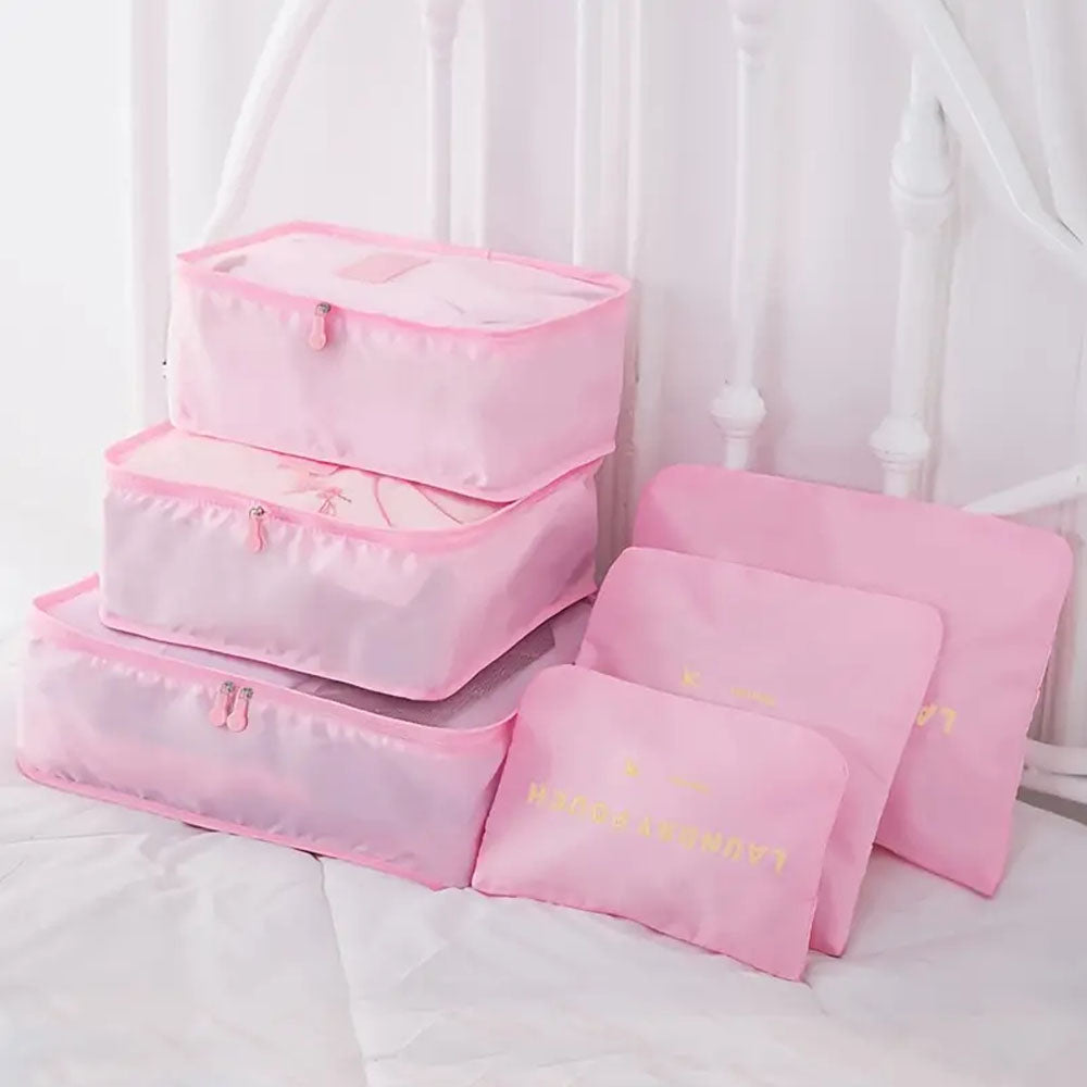 Set de 2 Kit organizador de equipaje 6pzs Multicolor