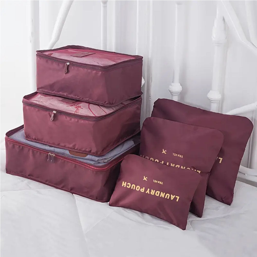 Set de 2 Kit organizador de equipaje 6pzs Multicolor